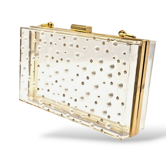 Nina Polka Dot Clutch
