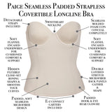 Paige Hidden Underwire Strapless Corset / Long line Bra / Bustier