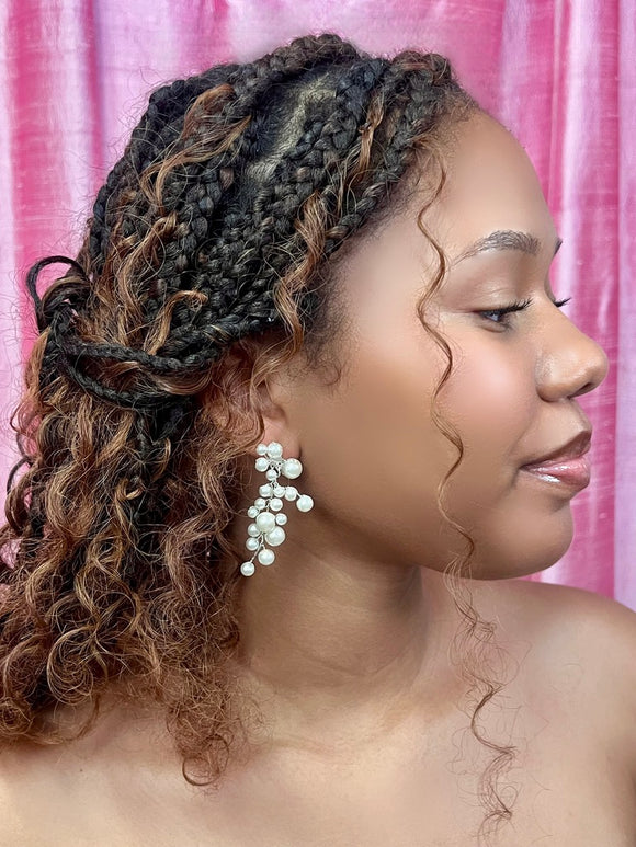 Pearl Cluster Earrings
