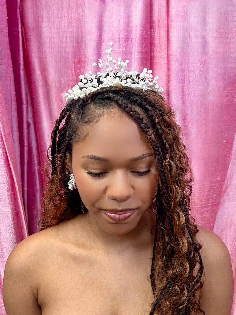 Ti Adoro Freshwater Pearl Bridal Headpiece Amazon.com: Oriamour Wedding Headband Bridal Headpiece  main image 2