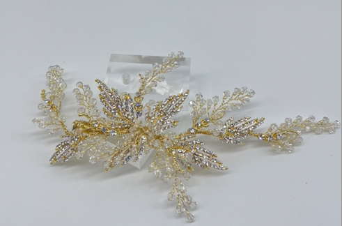 Bright Gold Leaf Hair Clip