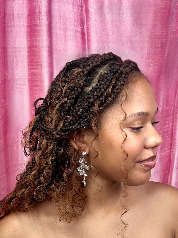 Geometric Crystal Drop Earrings