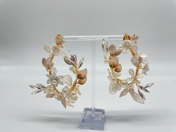 Blush and Ivory Statement Earrings