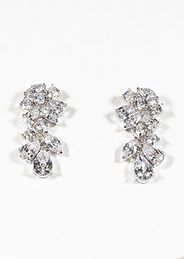 Shimmering Rose Gold  Botanical drop earrings