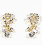 Shimmering Rose Gold  Botanical drop earrings