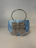 Sierra Baby Blue Satin Clutch