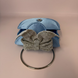 Sierra Baby Blue Satin Clutch