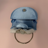 Sierra Baby Blue Satin Clutch