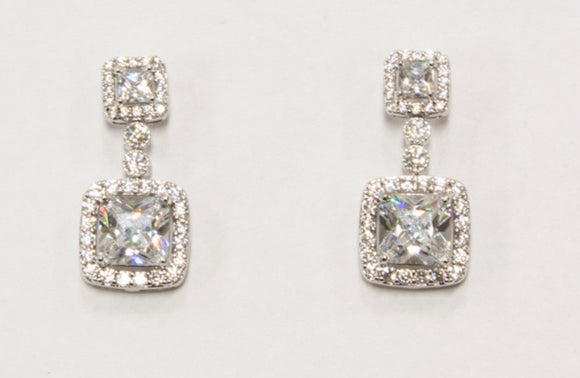 Square Crystal Earrings