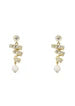 Nikola Crystal and Pearl Zigzag Earrings