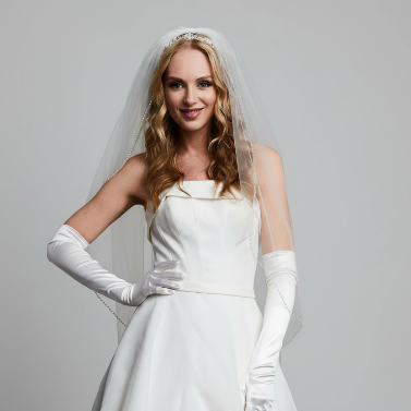 Maura Bridal Satin Gloves – theweddingdresser - Main Image