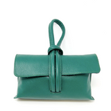 Genuine Italian Leather Wristlet Handbag