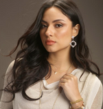 Crystal Sunburst Hoop Earrings