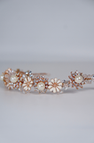 Daisy Floral Gold Headband