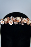 Daisy Floral Gold Headband