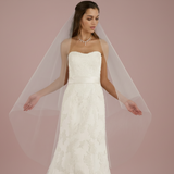 Fold Over Veil With a Cut Edge