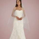 Fold Over Veil With a Cut Edge