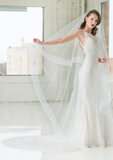 Hana Ivory Pleated Horsehair Veil