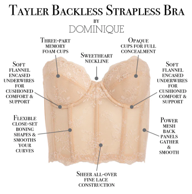 Tayler Backless Strapless Corset / Long line Bra / Bustier theweddingdresser Tayler Backless Strapless Corset / Long line Bra / Bustier theweddingdresser