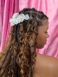 Gold and Blush Metal Floral Comb
