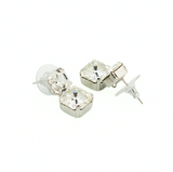 Simple Square Swarovski Earrings