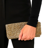 Beaded Fold Over Clutch