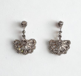 Rhinestone Fan Shaped Earrings