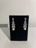 Crystal Earrings With Pearl Accents