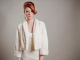 Luxurious faux rabbit fur light weight vintage inspired handmade swing hollywood glam elegant jacket 