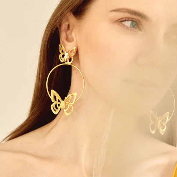 Magdalena Butterfly Hoops