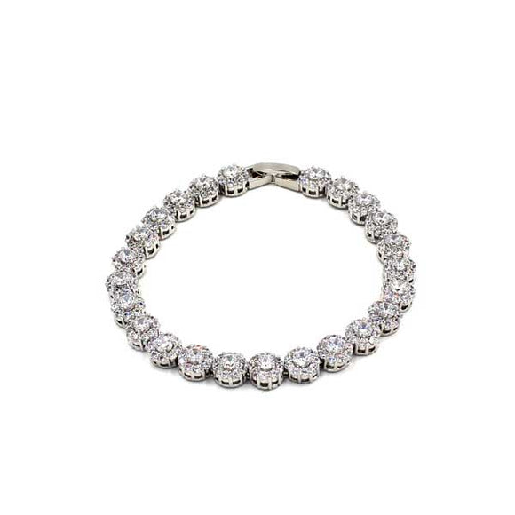 swarovski crystal silver bridal bracelet