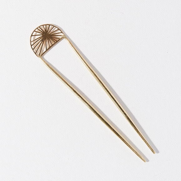 Brass nickel lead-free starburst stylish contemporary modern hair accessory hair stick