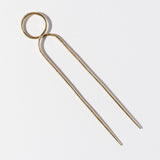 Brass circle contemporary modern stylish hair accessory hair stick