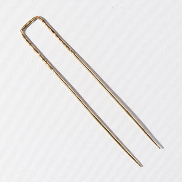 Brass nickel lead-free squared stylish modern contemporary hair accessory hair stick