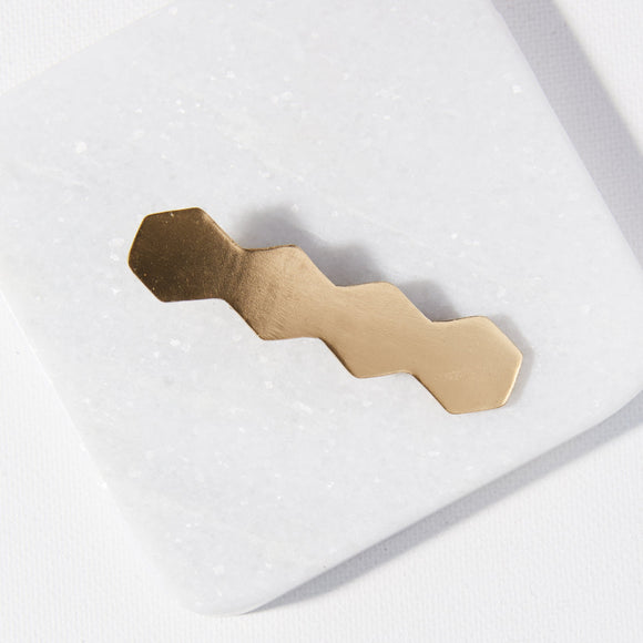 Brass nickel lead-free geometric modern stylish contemporary hair accessory hair clip