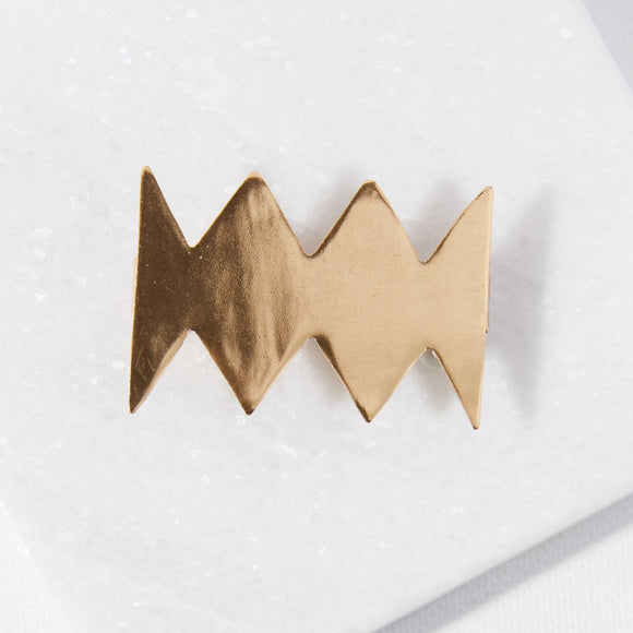 Brass nickel lead-free modern geometric contemporary stylish hair accessory hair clip