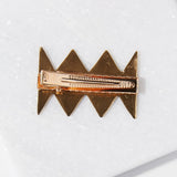 Brass nickel lead-free modern geometric contemporary stylish hair accessory hair clip