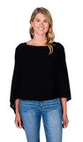 black cashmere poncho