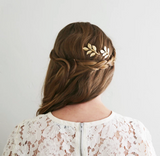 elegant leaf bridal hair pin