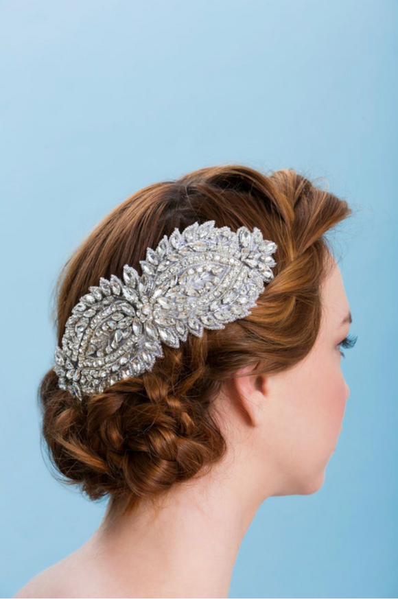 vintage bridal headpiece gemstone