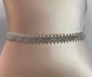 crystal trim belt for wedding or evening wear