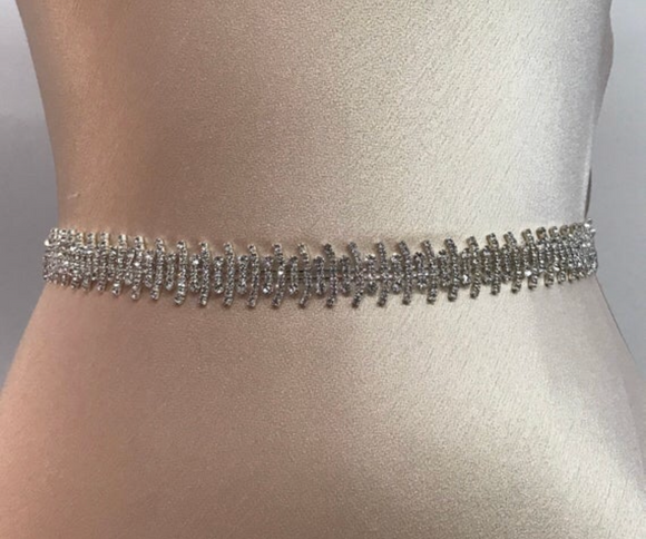 crystal trim belt for wedding or evening wear