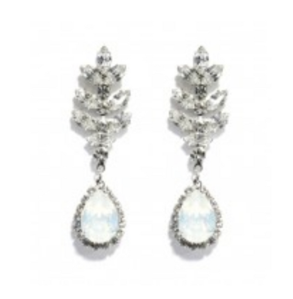 marquise cluster drop earring
