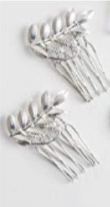 silver leaf hair comb