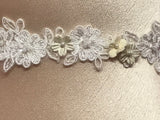 flower bridal belt with pearls 