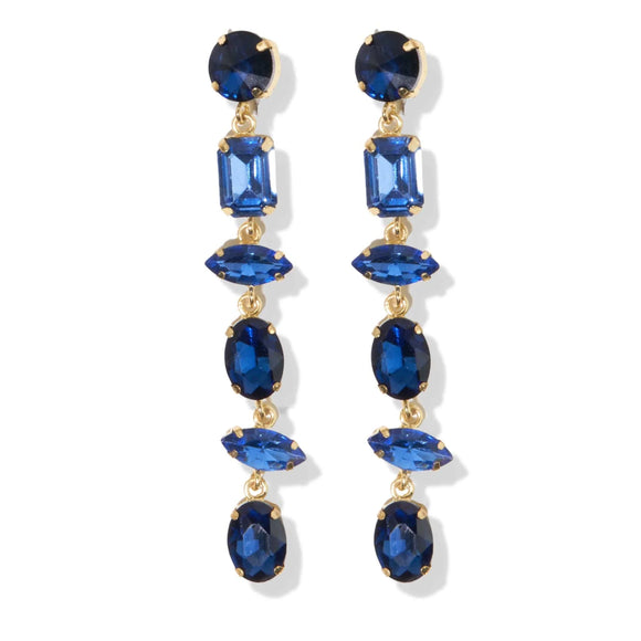 Portia Ombre Dangle Earrings Blue