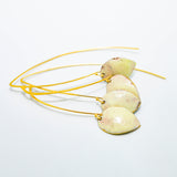 ivory and gold hanging earrings
