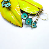 Leafy bridal earrings 
