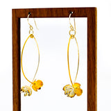Gold vermeil and sterling silver tulip flower blossoms with delicate pistils sterling silver fish hooks 