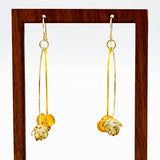 Gold vermeil and sterling silver tulip flower blossoms with delicate pistils sterling silver fish hooks 